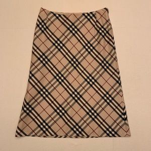 Burberry London Nova Check Plaid Skirt